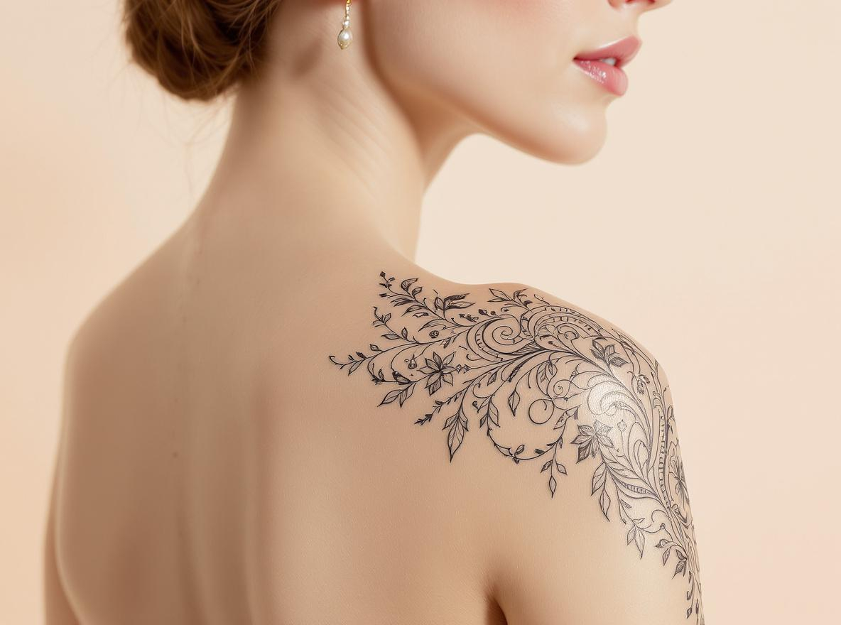 Tatoueur Fine Line en action